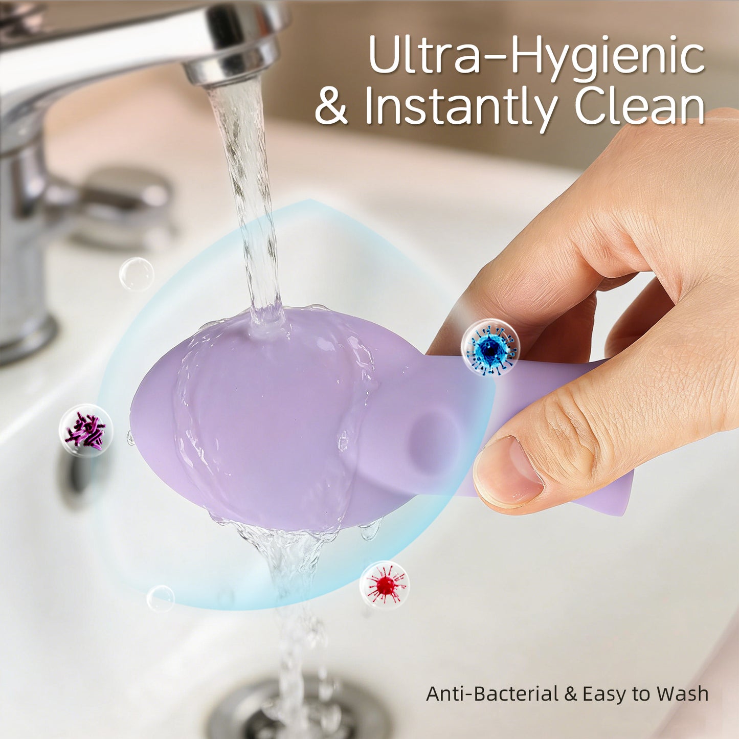 Hovvéver|Dual-Sided Silicone Makeup Sponge - Antimicrobial, Eco-Friendly Beauty Blender for Foundation & Powder